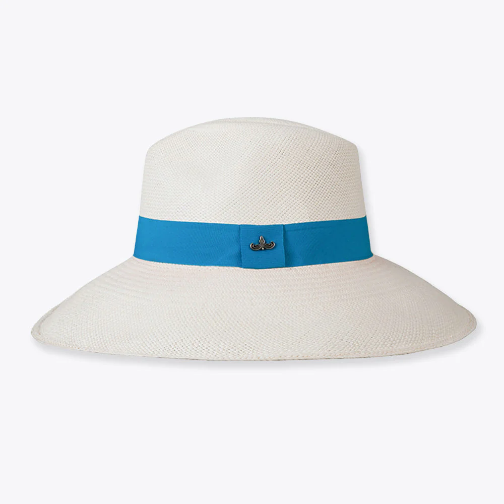 Como Large Brim Azure Band. wide-brim Panama; colors: white, light blue; source image reviewed in visual-sheet-01 item 20