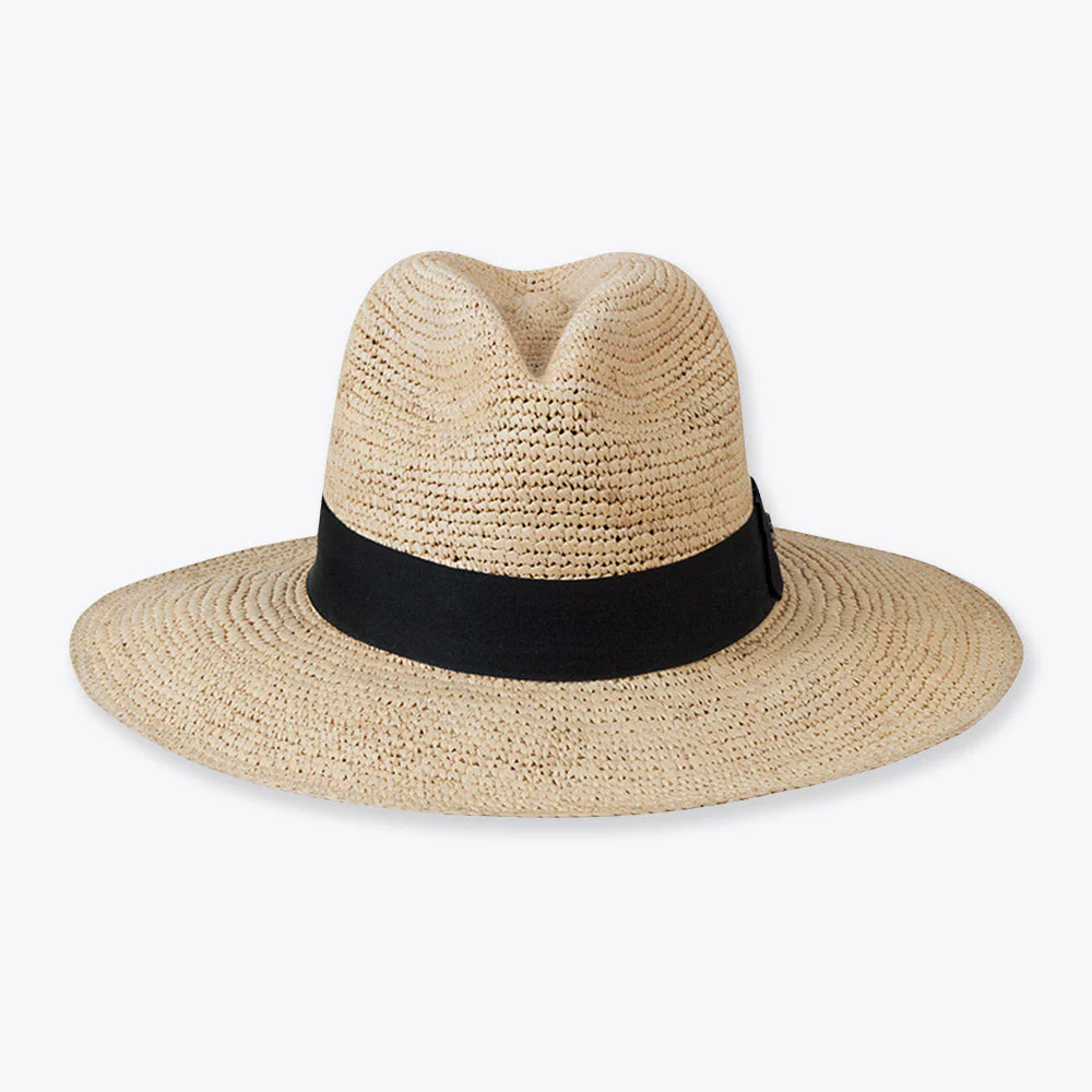 Saint-Tropez Classic Crochet Black Tie. classic Panama; colors: natural, black; source image reviewed in visual-sheet-04 item 67