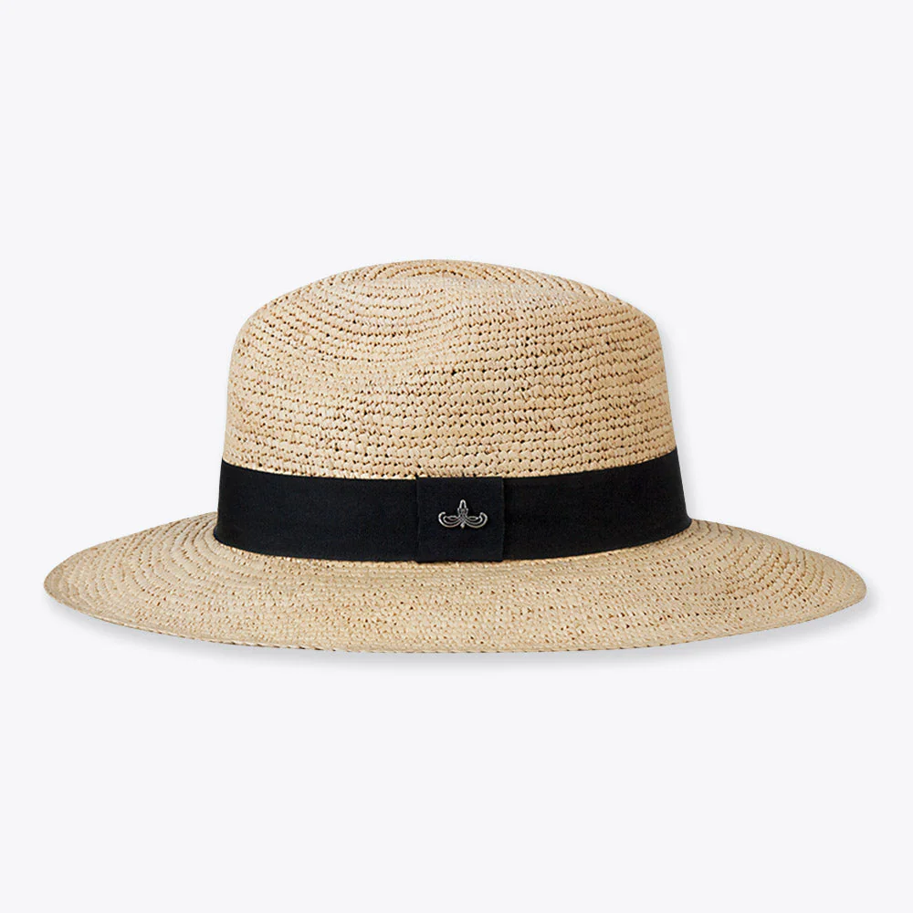 Saint-Tropez Classic Crochet Black Tie. classic Panama; colors: natural, black; source image reviewed in visual-sheet-04 item 67