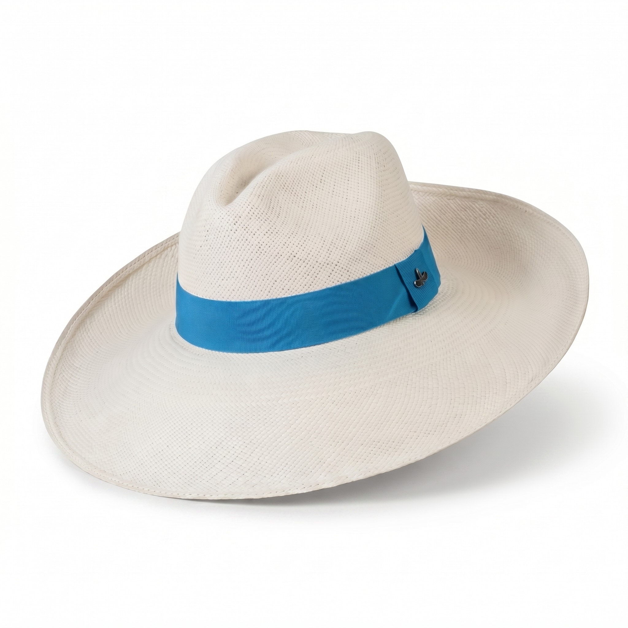 Como Large Brim Azure Band. wide-brim Panama; colors: white, light blue; source image reviewed in visual-sheet-01 item 20